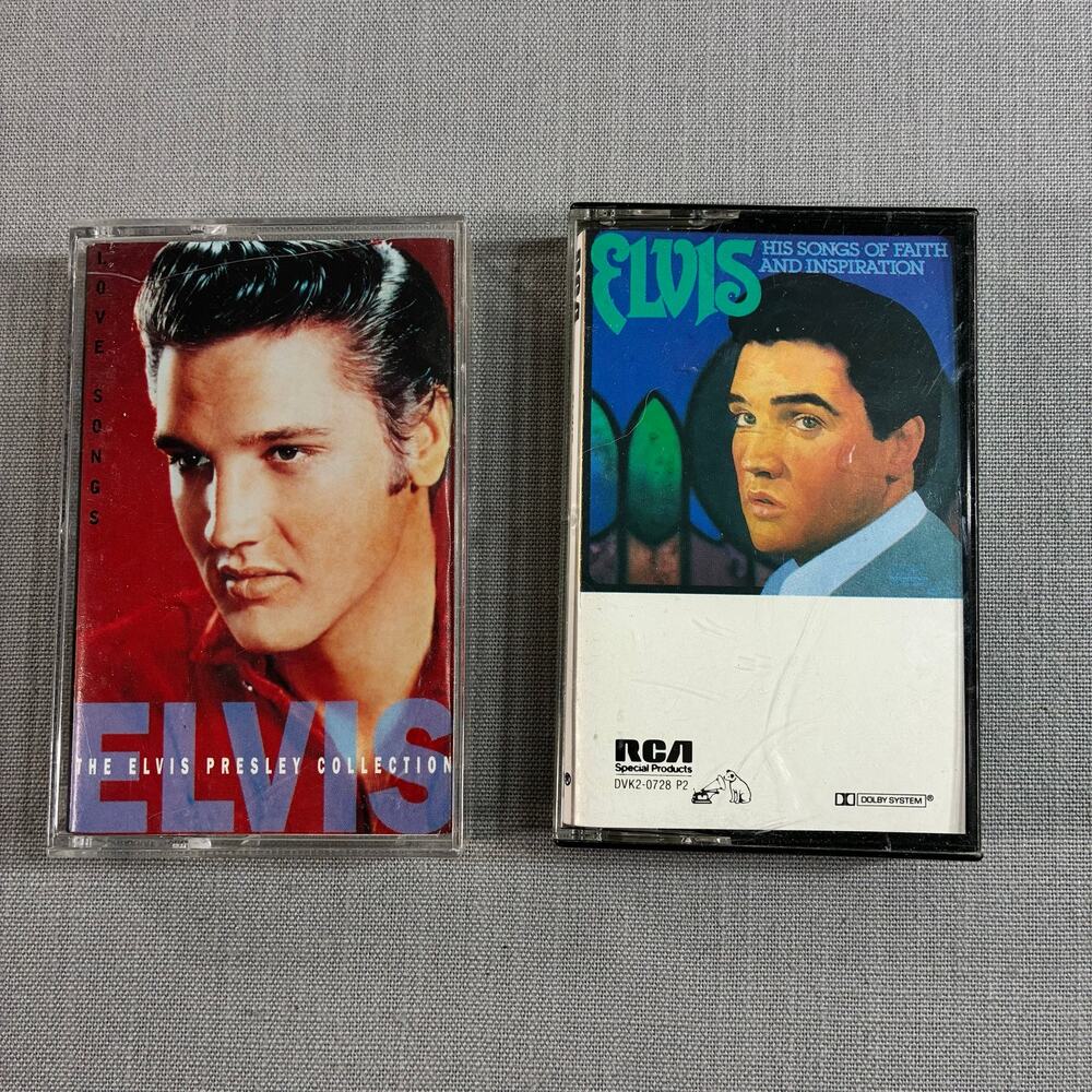 Elvis Presley Cassette Tape Lot Love Songs & Songs of Faith Inspiration RCA